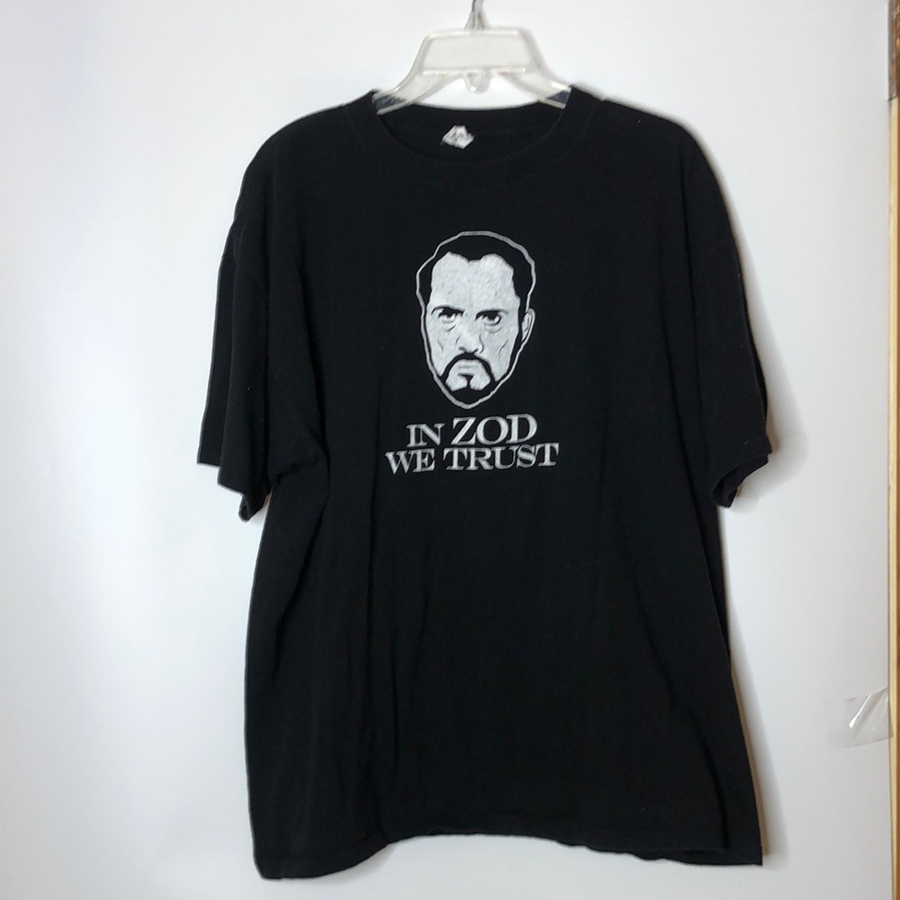 In Zod We Trust Krypton Mens Tee Shirt Black 2X